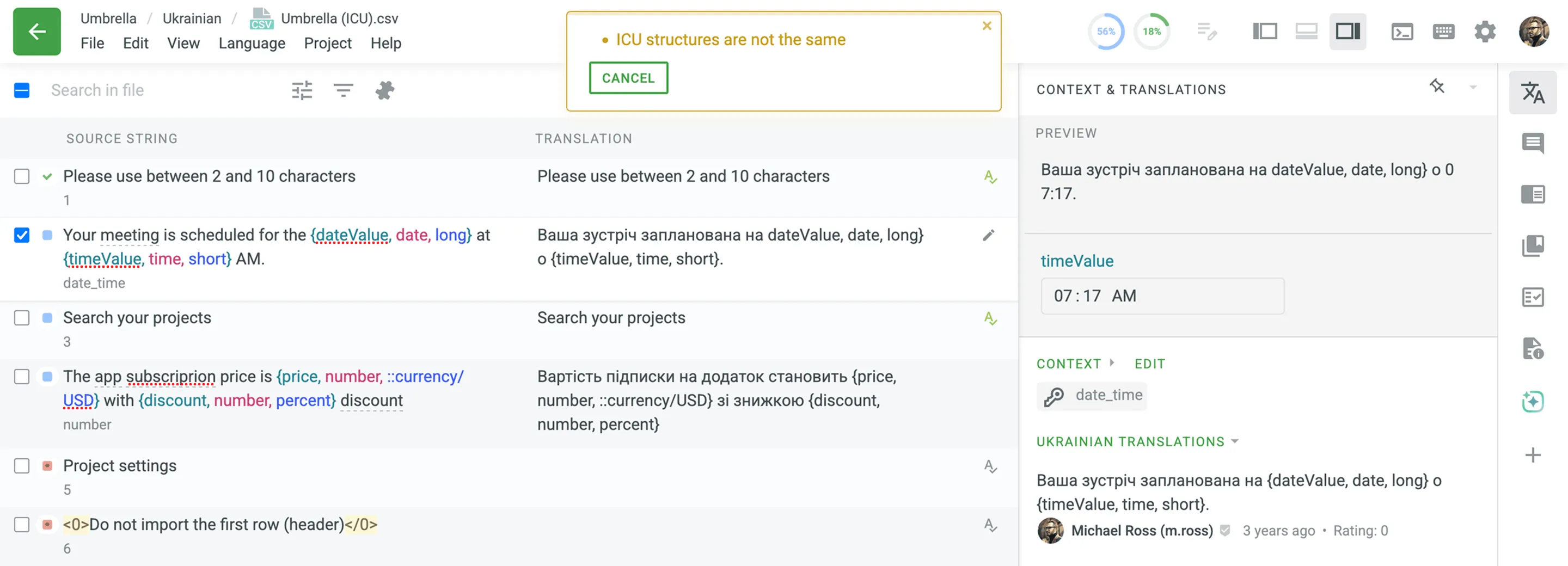 Syntax error detected